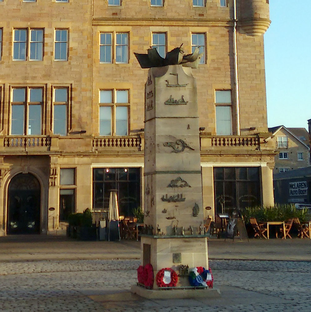 The Merchant Navy Memorial, Tower Place, Leith © Imperial War Museum. 