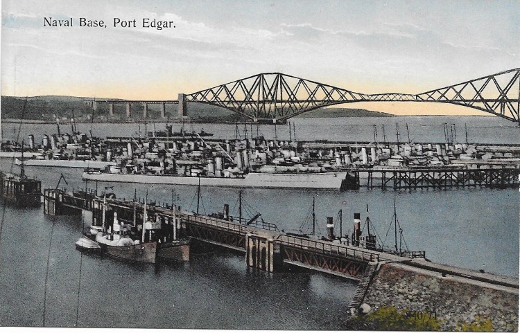 The Forth Bridge seen from the Naval Base at Port Edgar.
