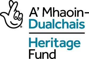 The National Lottery Heritage Fund logo in English and Gaelic.
